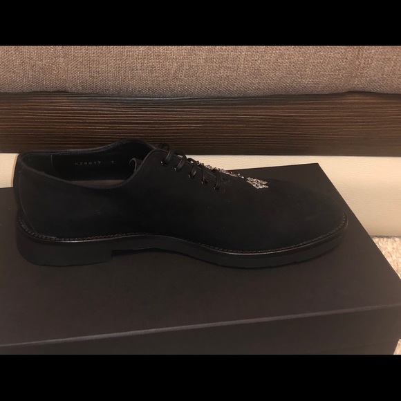 Dolce & Gabbana Men Gun Embellished Suede Oxfords main image 6